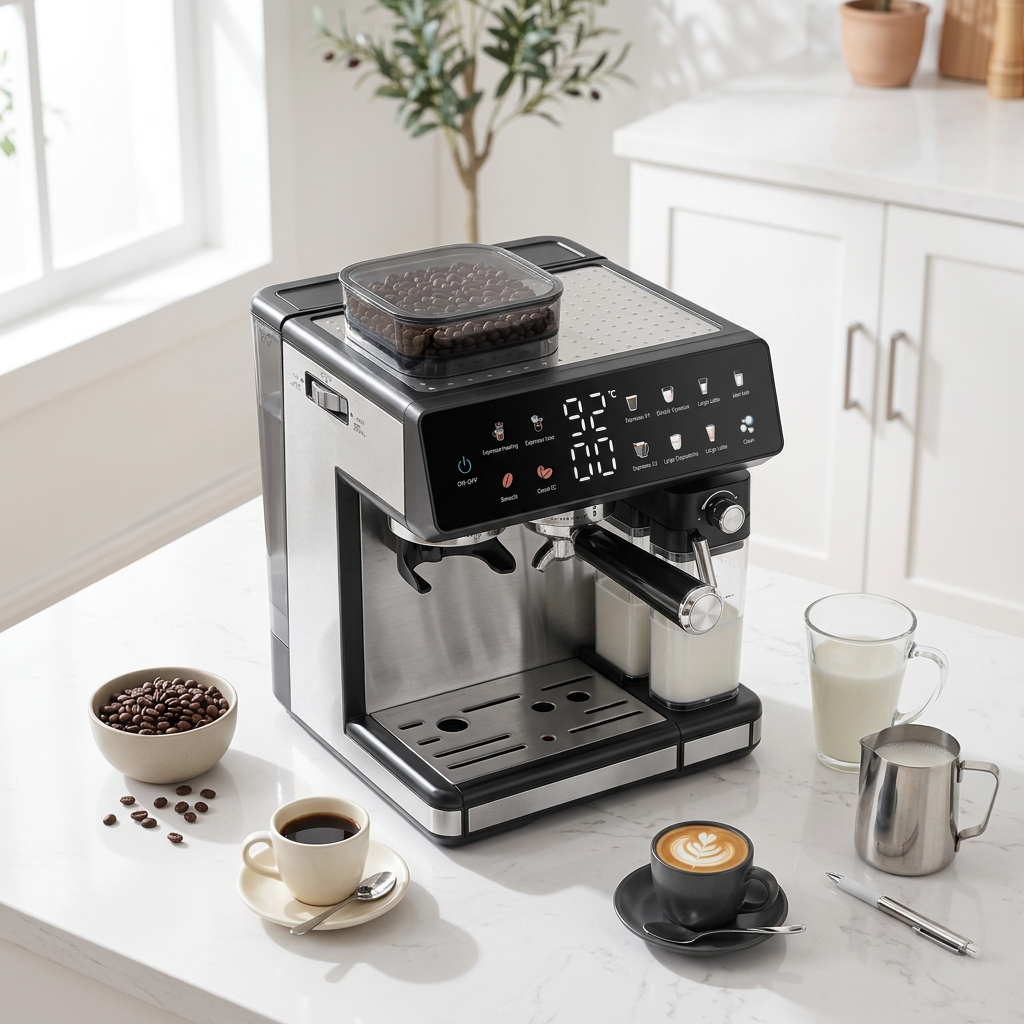 Coffee Machine with Intergrated Grinder