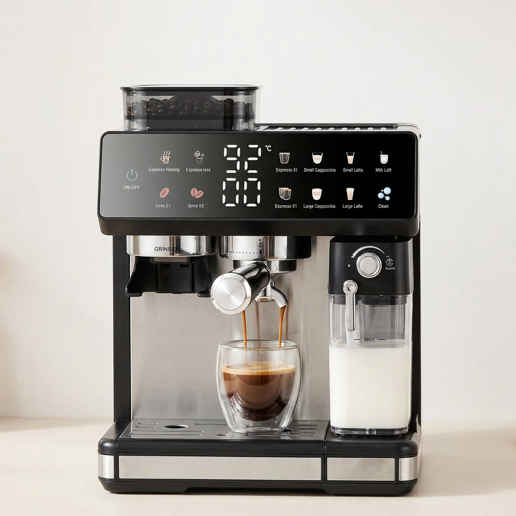 Coffee Machine with Intergrated Grinder