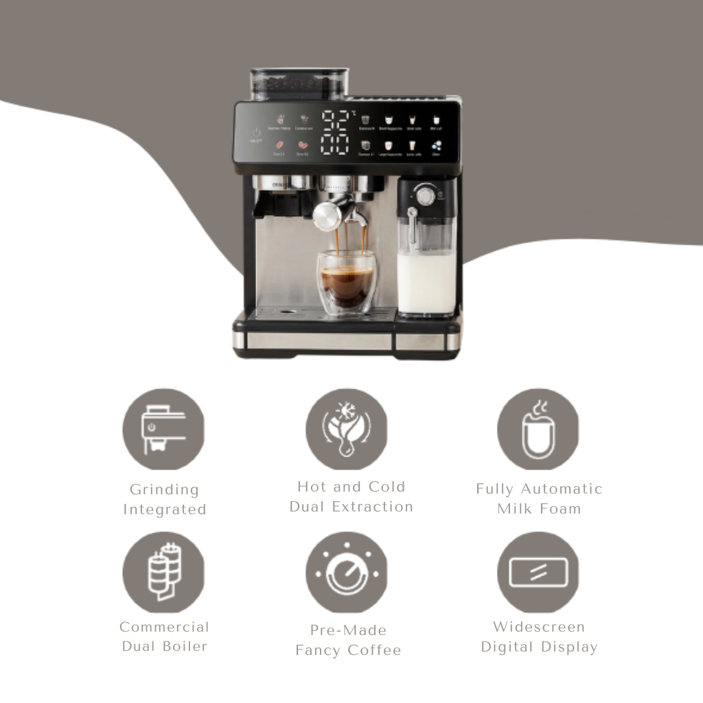 Coffee Machine with Intergrated Grinder